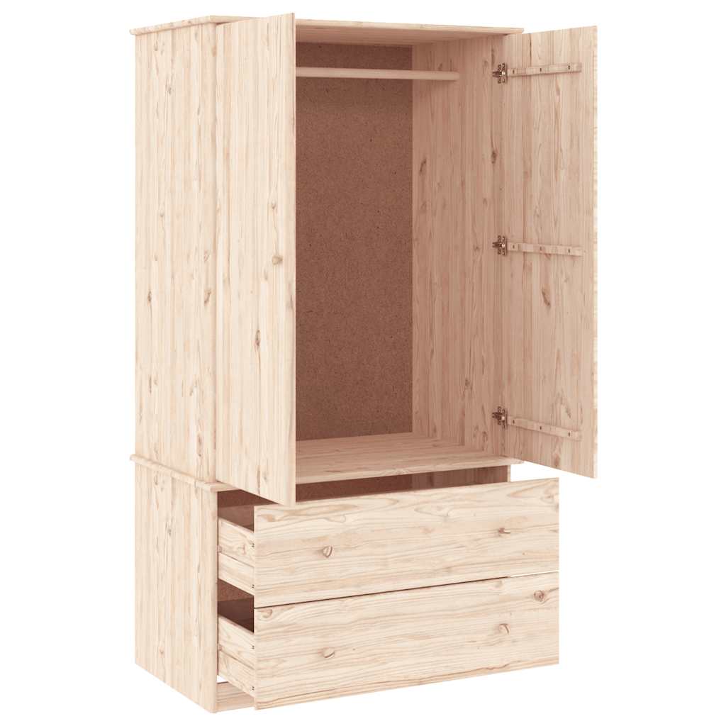 vidaXL Wardrobe ALTA 90x55x170 cm Solid Wood Pine 3