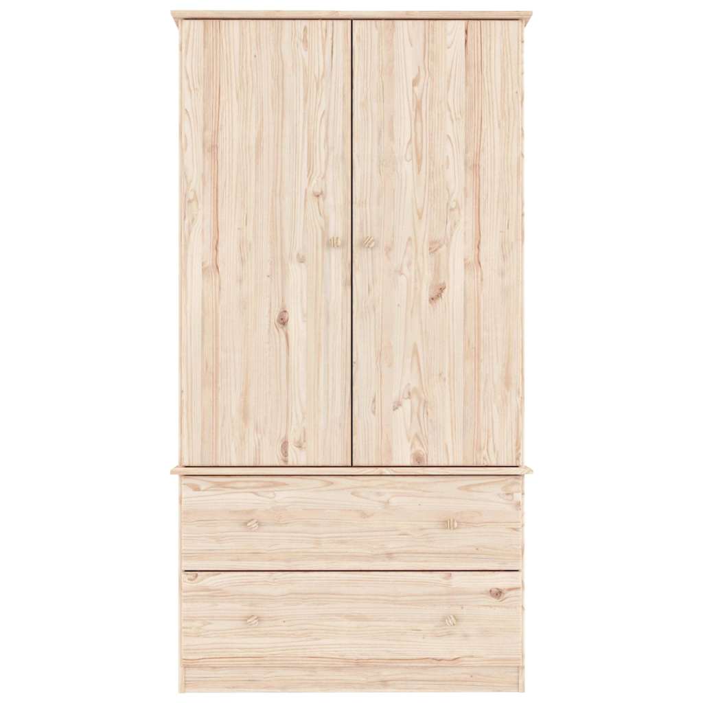 vidaXL Wardrobe ALTA 90x55x170 cm Solid Wood Pine 4