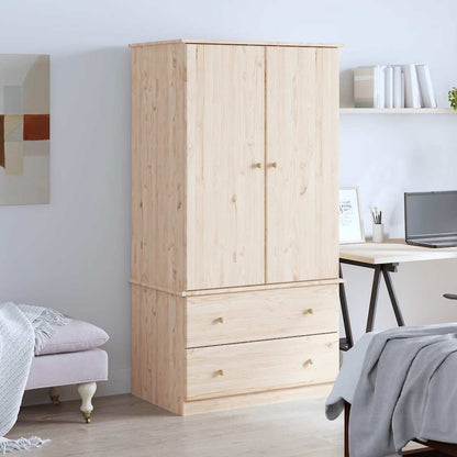 vidaXL Wardrobe ALTA 90x55x170 cm Solid Wood Pine 1