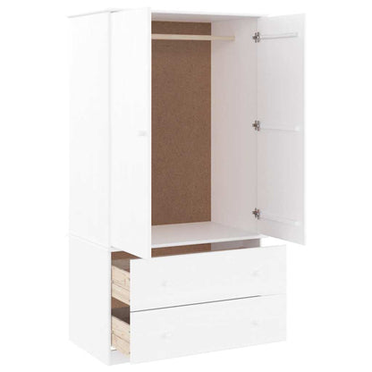 vidaXL Wardrobe ALTA White 90x55x170 cm Solid Wood Pine 3