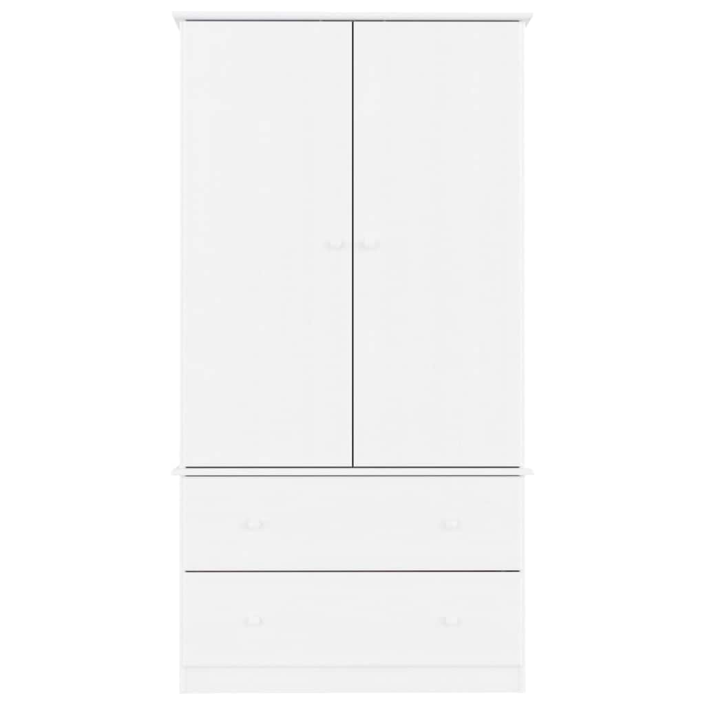 vidaXL Wardrobe ALTA White 90x55x170 cm Solid Wood Pine 4