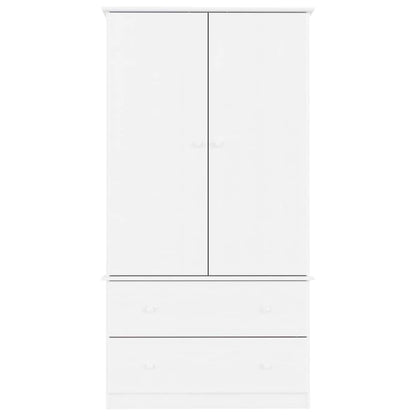vidaXL Wardrobe ALTA White 90x55x170 cm Solid Wood Pine 4
