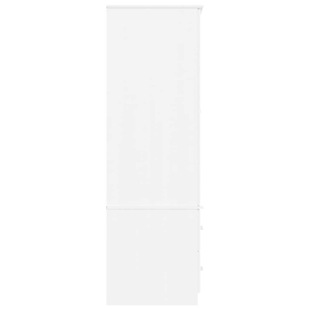 vidaXL Wardrobe ALTA White 90x55x170 cm Solid Wood Pine 5