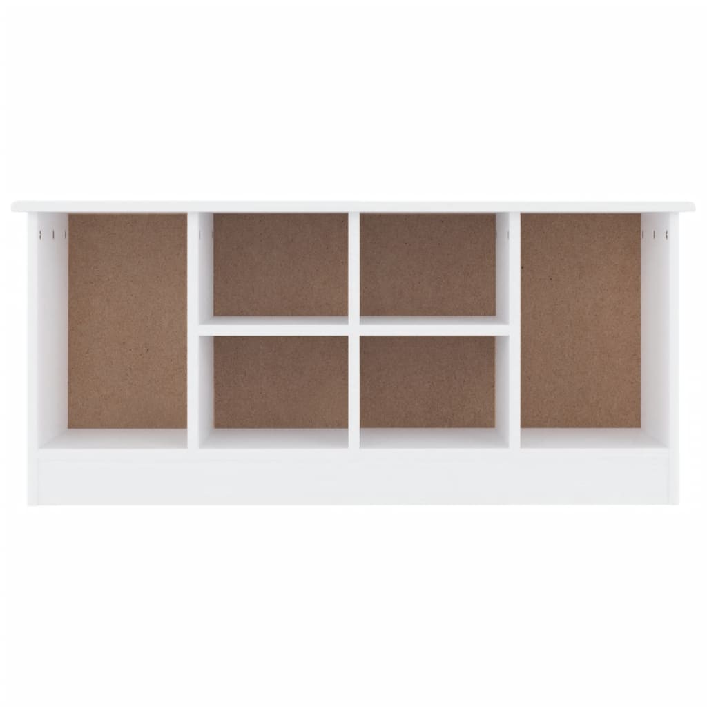 vidaXL Shoe Bench ALTA White 100x35x45 cm Solid Wood Pine 3