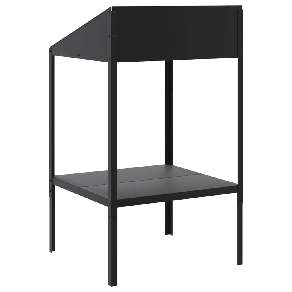 vidaXL Plant Stand Anthracite 56.5x54.5x100 cm Galvanised Steel 5