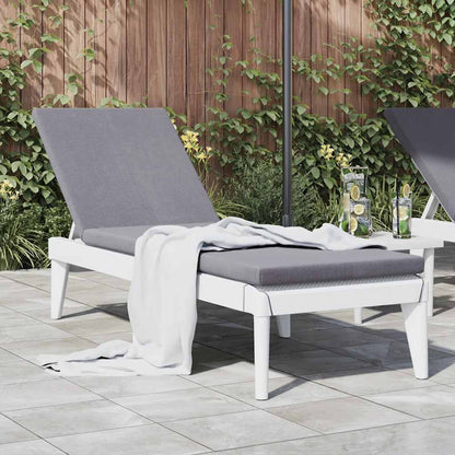 vidaXL Sun Lounger White 186x60x29 cm PP 1