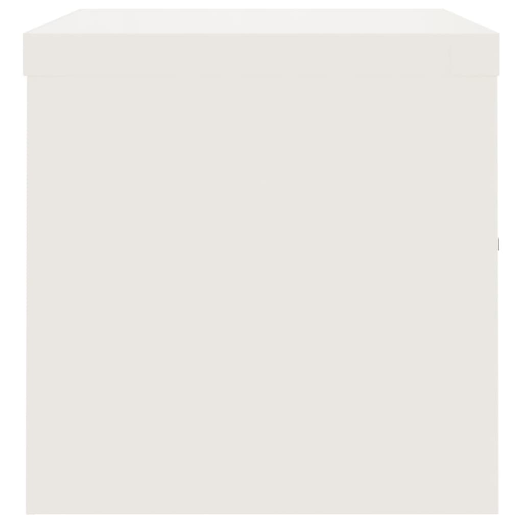 File Cabinet Steel White 90 x 40 x 40 cm