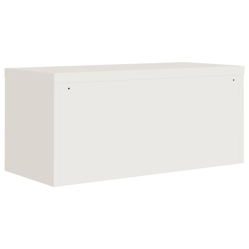 File Cabinet Steel White 90 x 40 x 40 cm
