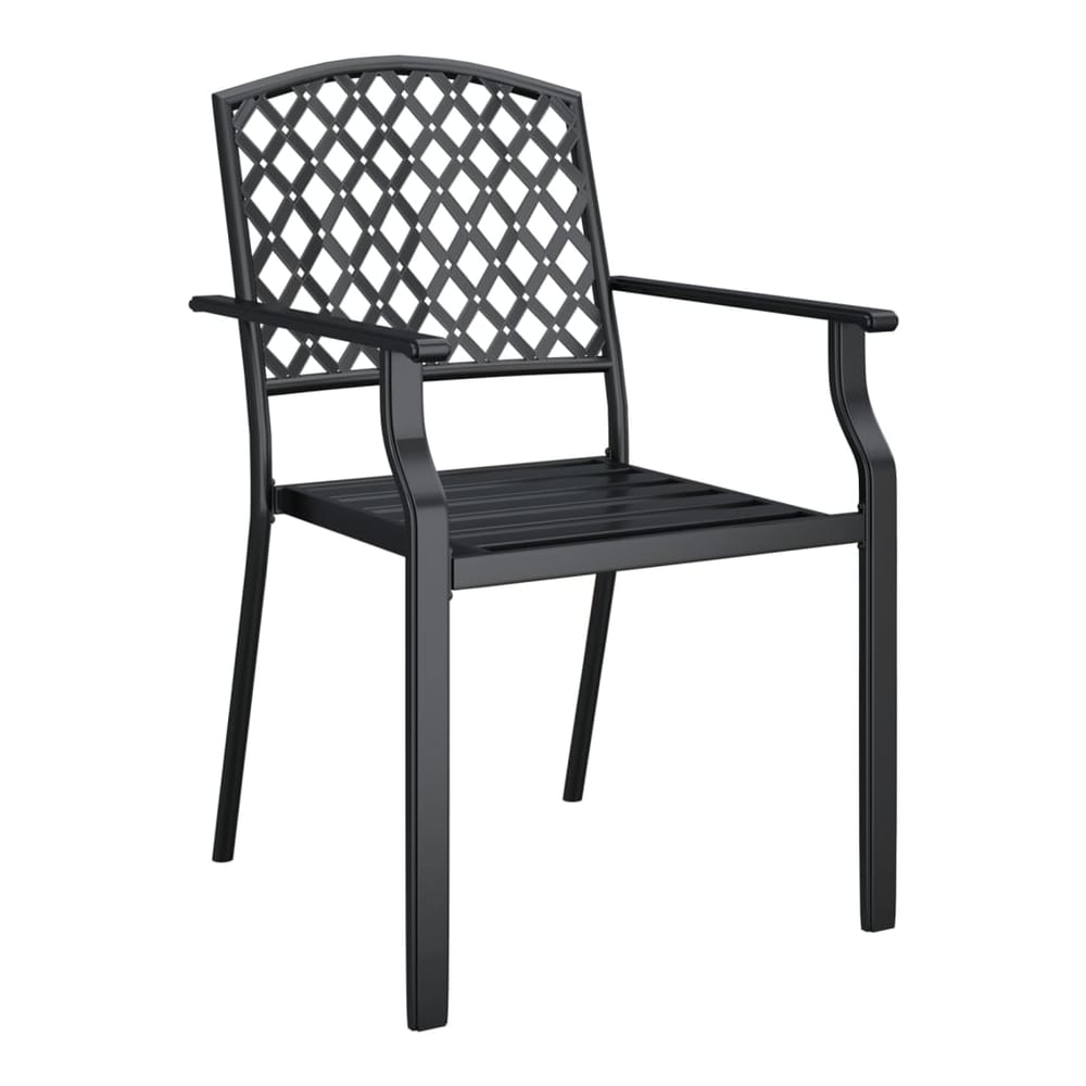 5 Piece Garden Dining Set Anthracite Steel 100 cm table length