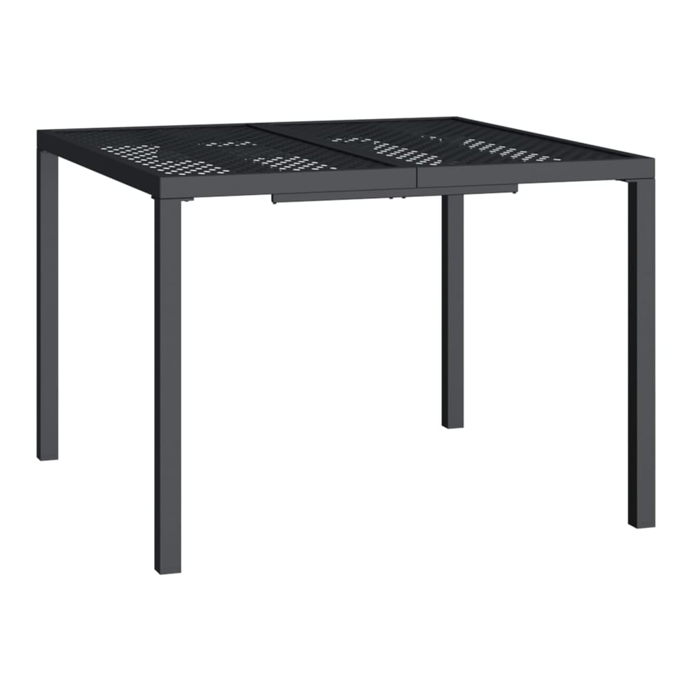 5 Piece Garden Dining Set Anthracite Steel 100 cm table length