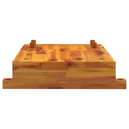 vidaXL Workbench Tabletop with Vice 52x44x9.5 cm Solid Wood Acacia 4