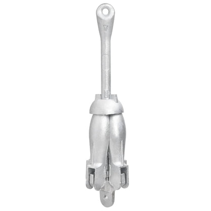 vidaXL Folding Anchor Silver 8 kg Hot Dip Galvanized Cast Iron 2