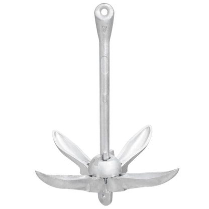vidaXL Folding Anchor Silver 8 kg Hot Dip Galvanized Cast Iron 3