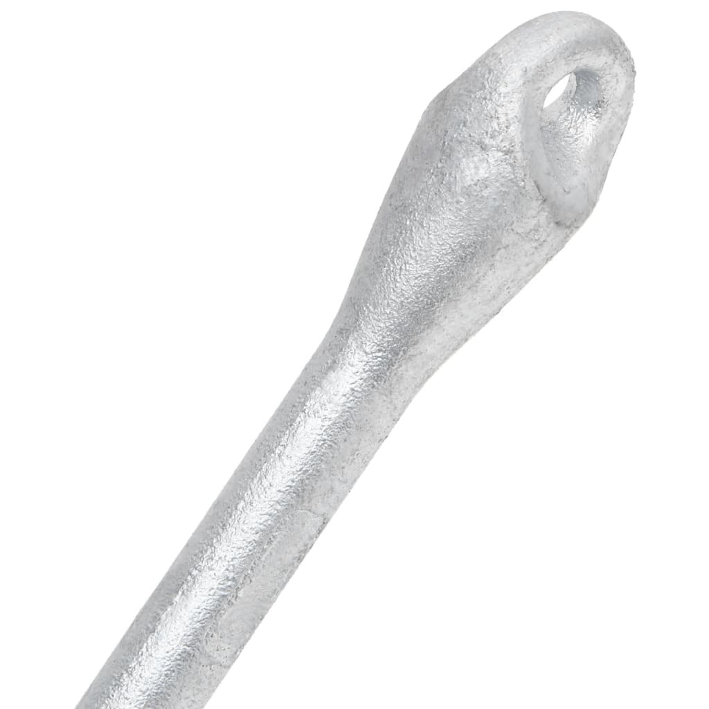 vidaXL Folding Anchor Silver 8 kg Hot Dip Galvanized Cast Iron 5