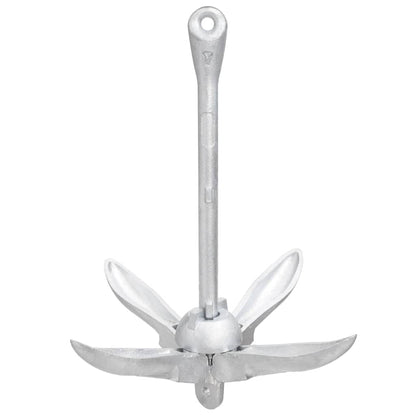 vidaXL Folding Anchor with Rope Silver 6 kg 6