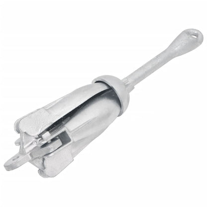 vidaXL Folding Anchor with Rope Silver 8 kg Hot Dip Galvanized Cast Iron 4