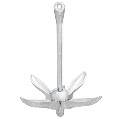 vidaXL Folding Anchor with Rope Silver 8 kg Hot Dip Galvanized Cast Iron 6