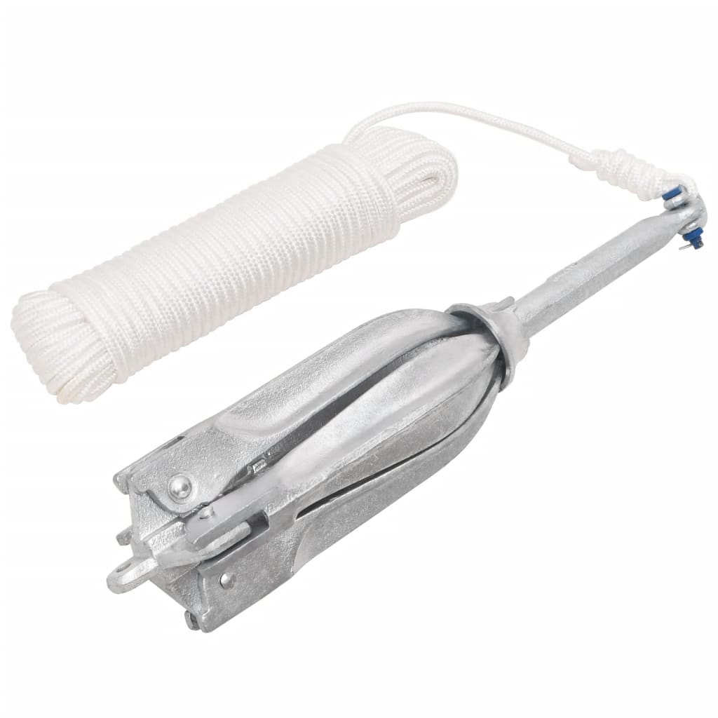 vidaXL Folding Anchor Silver