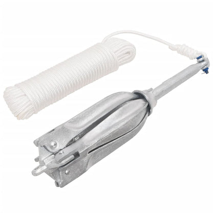 vidaXL Folding Anchor Silver