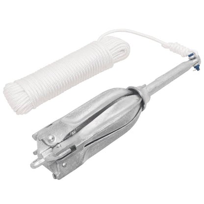 vidaXL Folding Anchor Silver