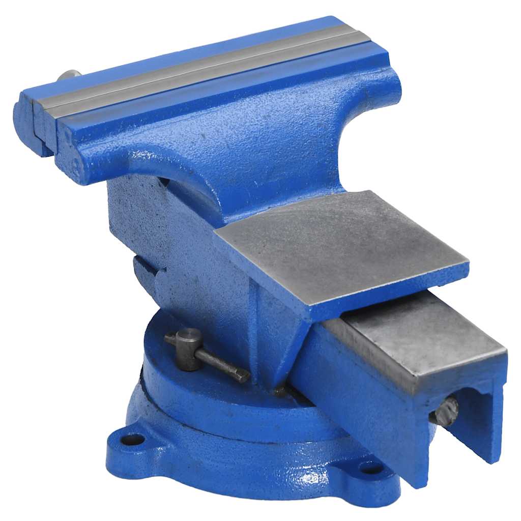vidaXL Bench Vise Blue 150 mm Cast Iron 4