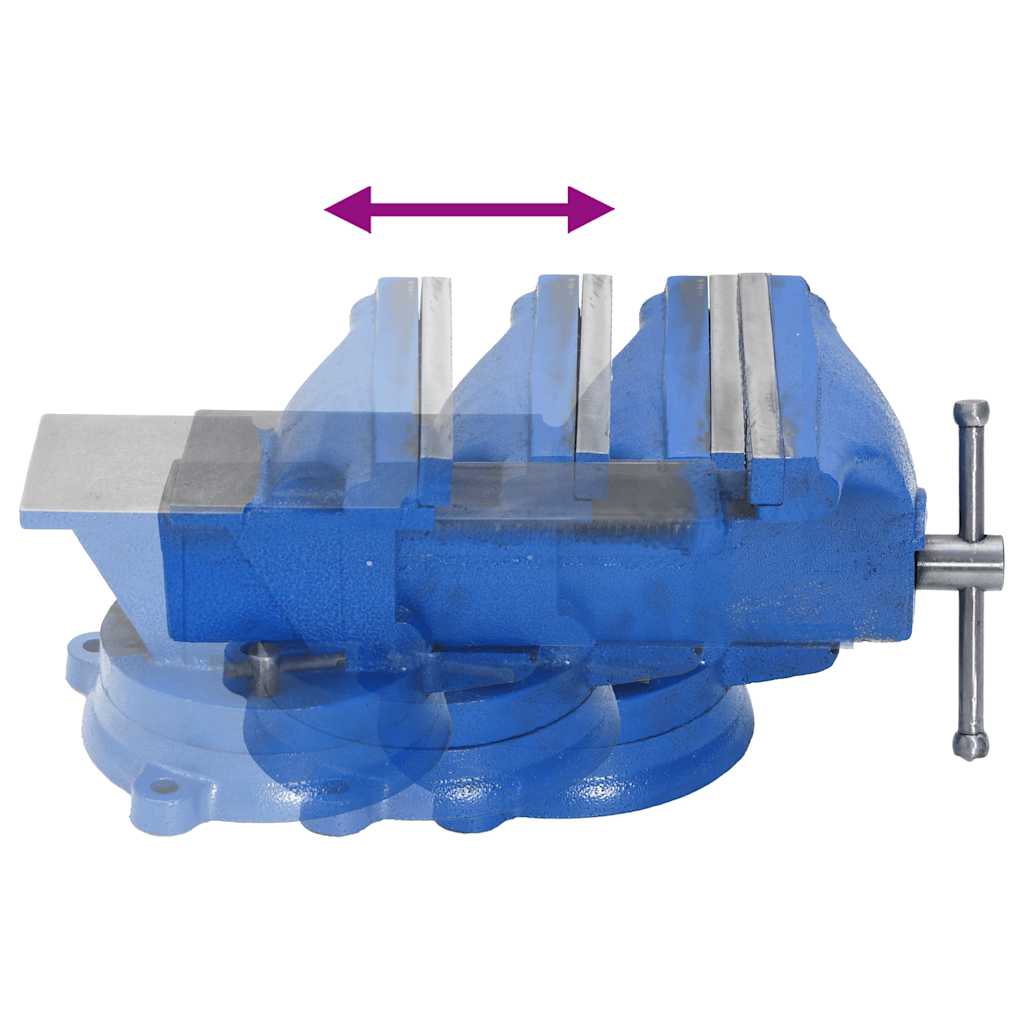 vidaXL Bench Vise Blue 150 mm Cast Iron 5