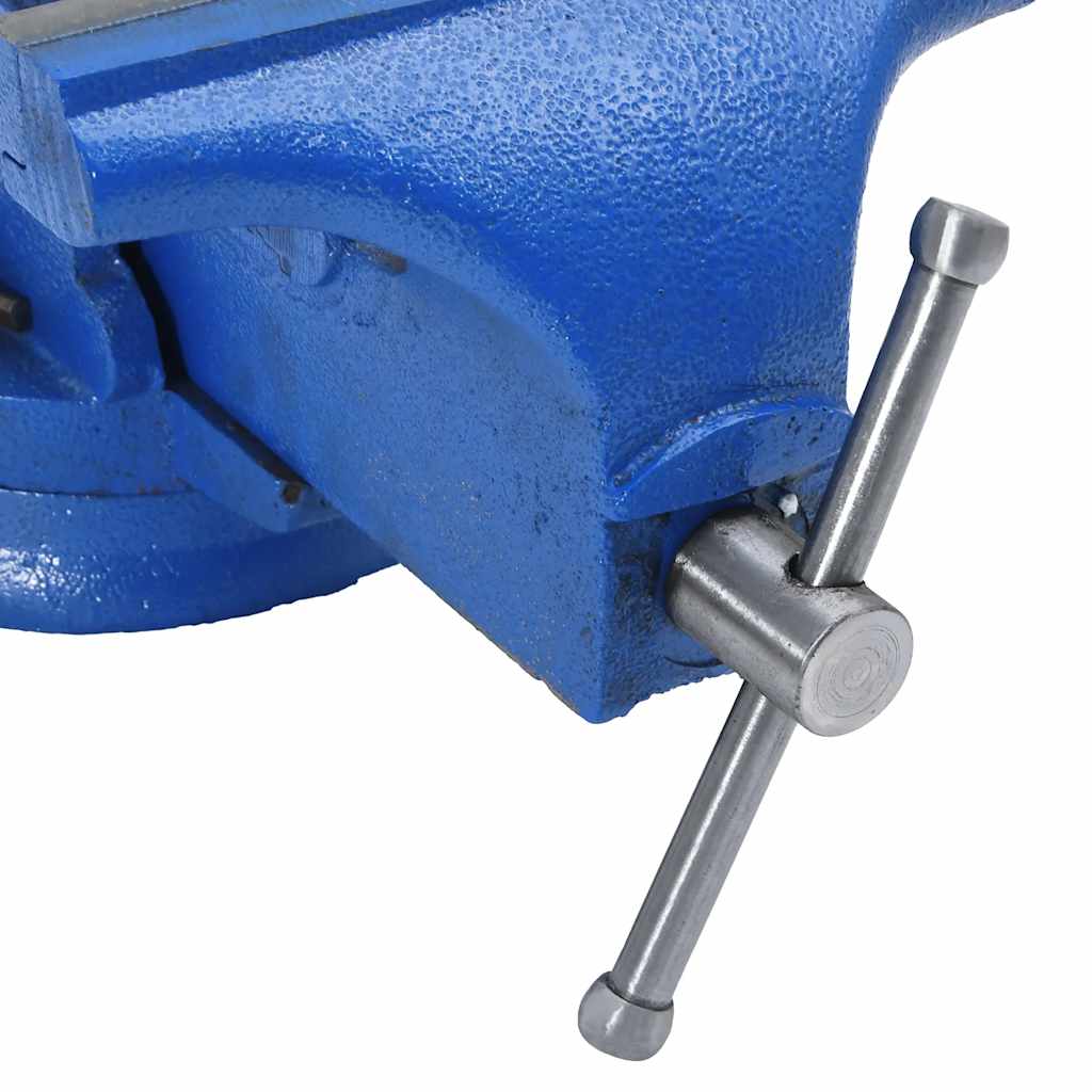 vidaXL Bench Vise Blue 150 mm Cast Iron 6