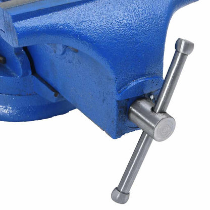 vidaXL Bench Vise Blue 150 mm Cast Iron 6