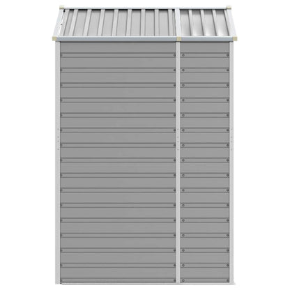 vidaXL Garden Shed Light Grey 191x130x198 cm Galvanised Steel 6