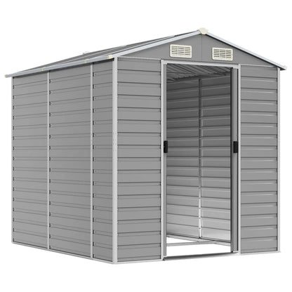 vidaXL Garden Shed | Light grey | Galvanised steel | 191x215x198 cm 3