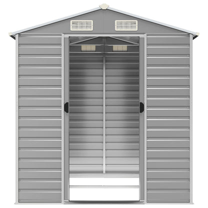 vidaXL Garden Shed | Light grey | Galvanised steel | 191x215x198 cm 5