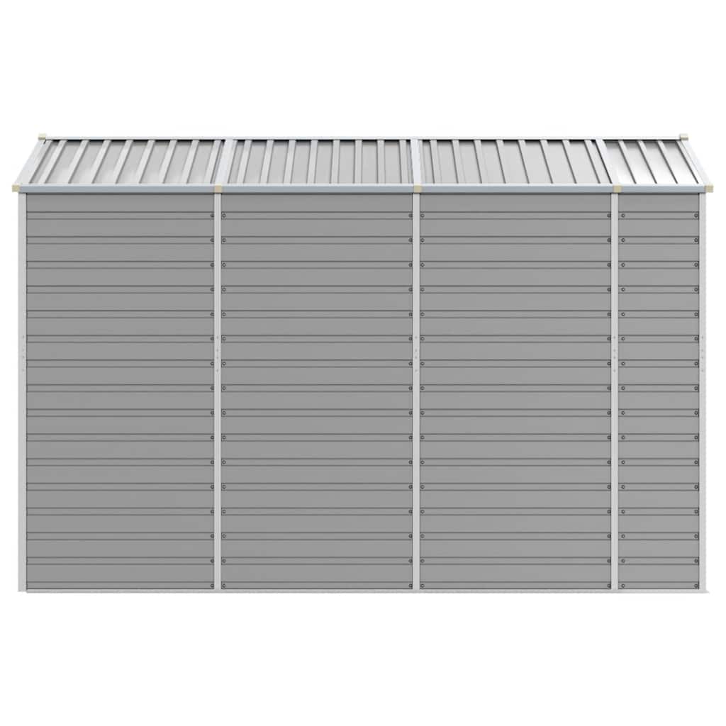 vidaXL Garden Shed Light Grey 191x300x198 cm Galvanised Steel 6