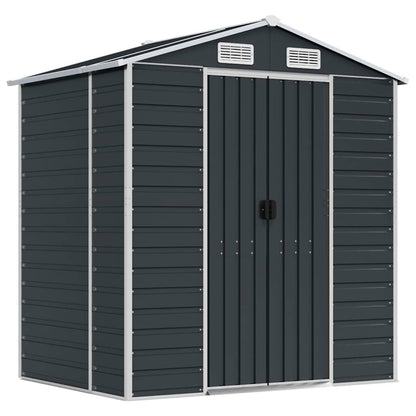 vidaXL Garden Shed Anthracite 191x130x198 cm Galvanised Steel 2