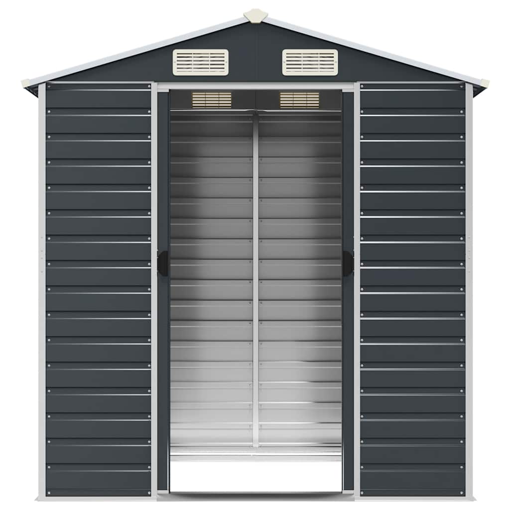 vidaXL Garden Shed Anthracite 191x130x198 cm Galvanised Steel 5