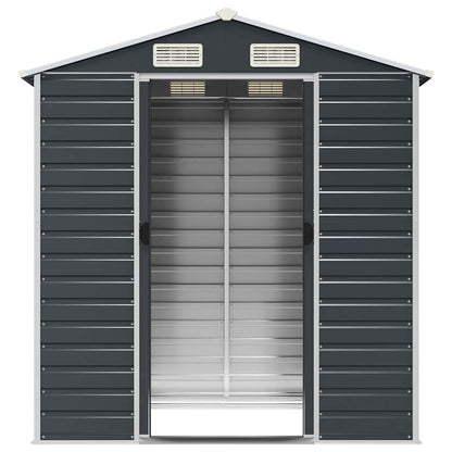 vidaXL Garden Shed Anthracite 191x130x198 cm Galvanised Steel 5