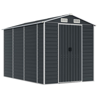 vidaXL Garden Shed Anthracite 191x300x198 cm Galvanised Steel 2