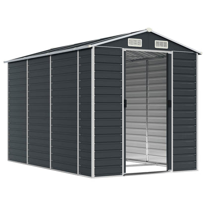 vidaXL Garden Shed Anthracite 191x300x198 cm Galvanised Steel 3