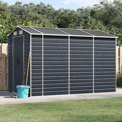 vidaXL Garden Shed Anthracite 191x300x198 cm Galvanised Steel 1