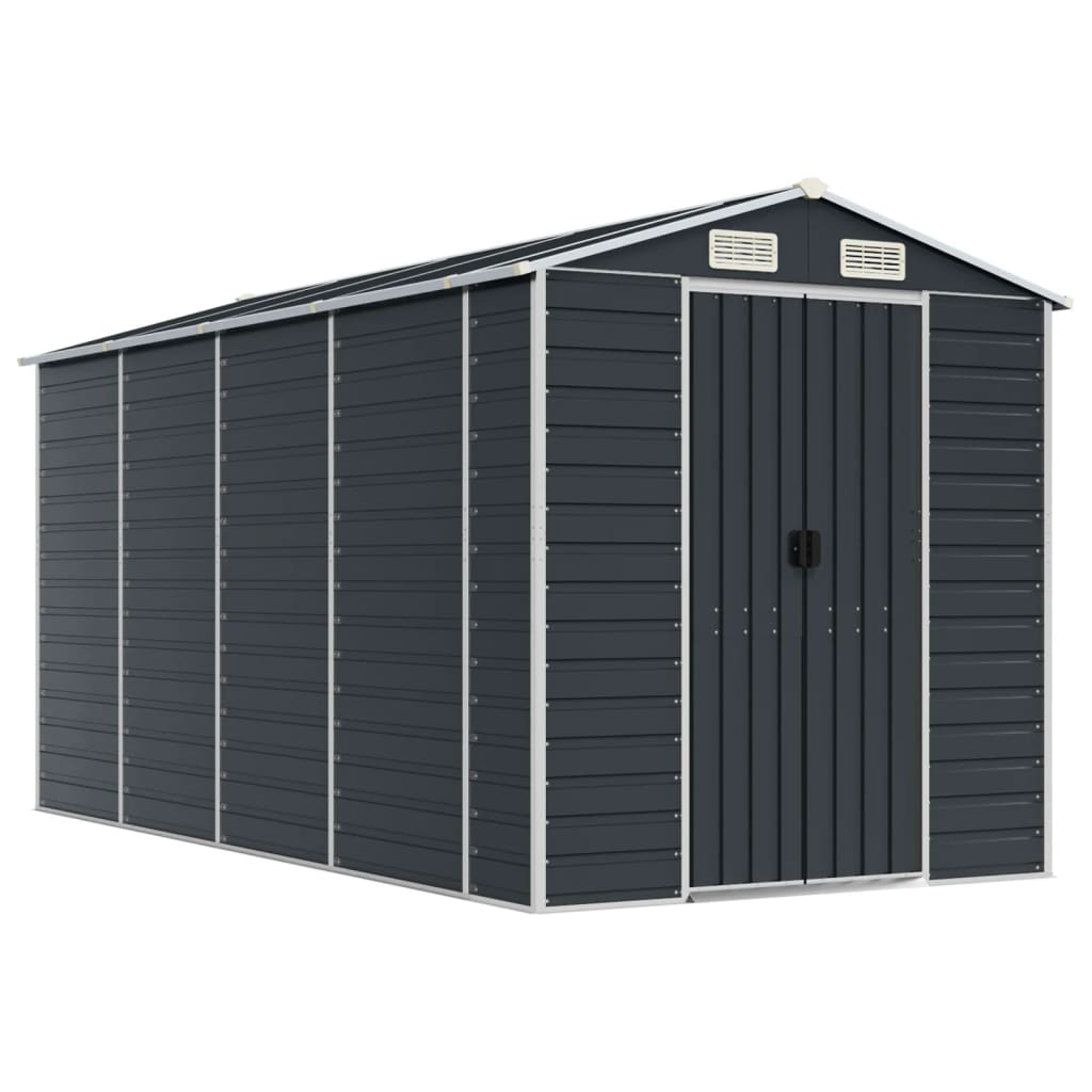 vidaXL Garden Shed | Anthracite | Galvanised steel | Large | Garden Shed 2