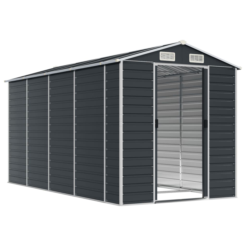 vidaXL Garden Shed | Anthracite | Galvanised steel | Large | Garden Shed 3