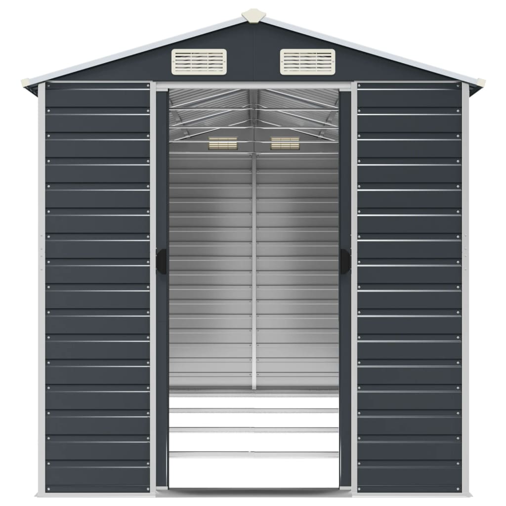 vidaXL Garden Shed | Anthracite | Galvanised steel | Large | Garden Shed 5