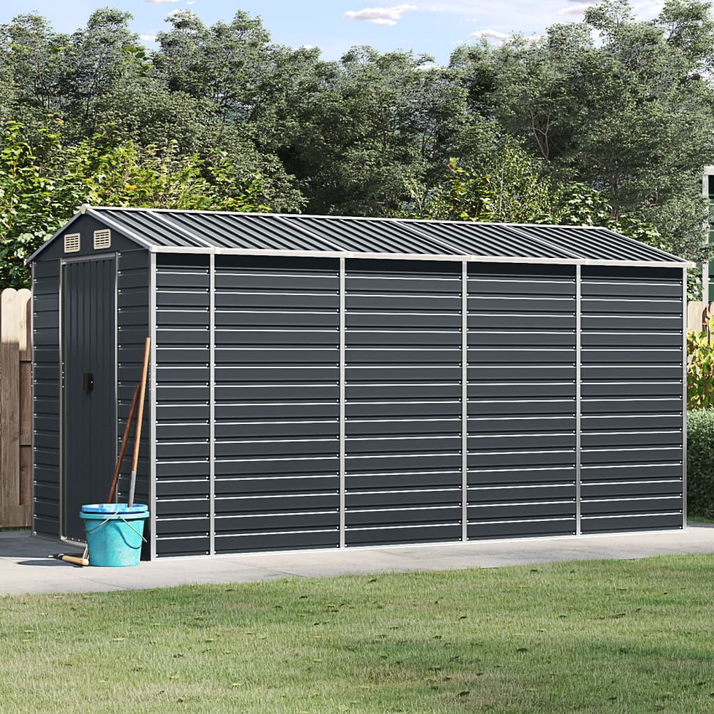 vidaXL Garden Shed | Anthracite | Galvanised steel | Large | Garden Shed 1