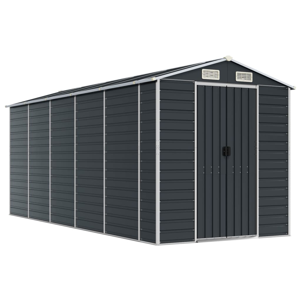 vidaXL Garden Shed | Anthracite | Galvanised steel | Large | Garden Shed 2