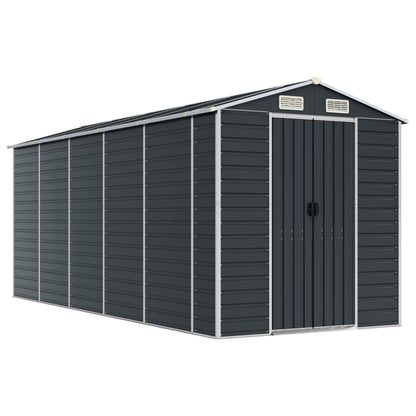vidaXL Garden Shed | Anthracite | Galvanised steel | Large | Garden Shed 2