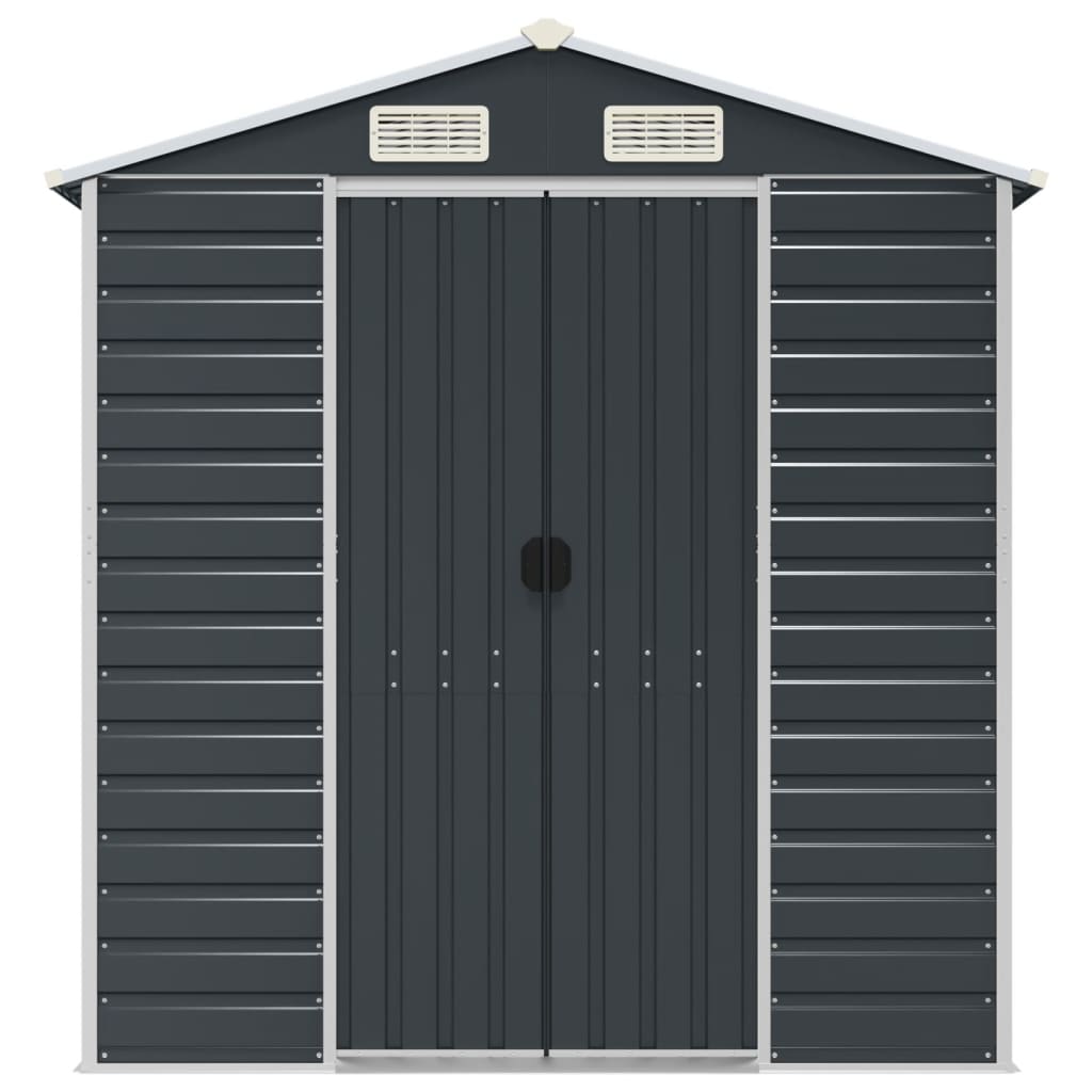 vidaXL Garden Shed | Anthracite | Galvanised steel | Large | Garden Shed 4