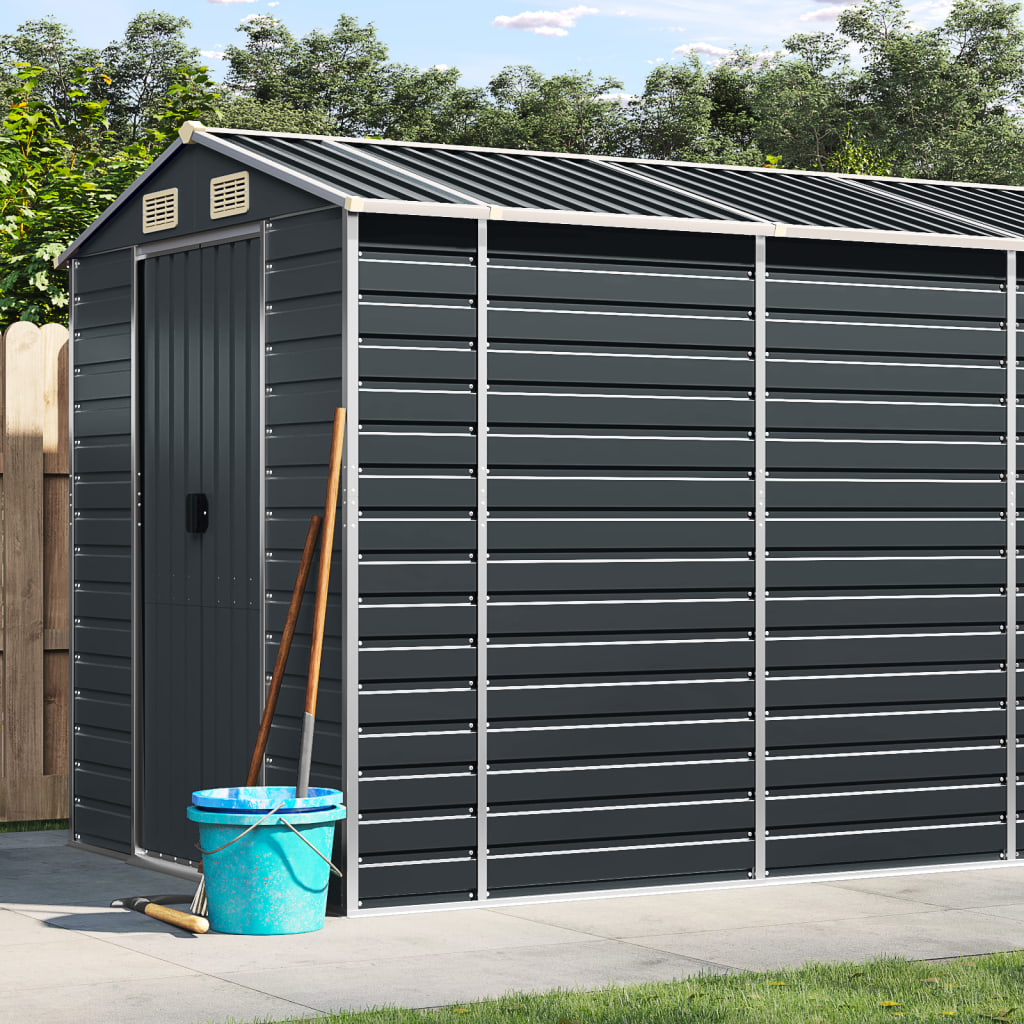 vidaXL Garden Shed | Anthracite | Galvanised steel | Large | Garden Shed 1