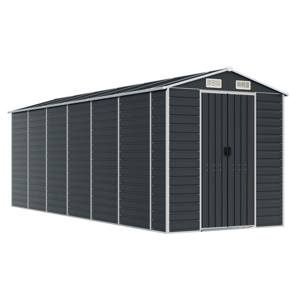 vidaXL Garden Shed | Anthracite | Galvanised Steel | Large | Garden Shed 2