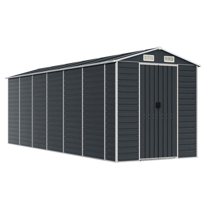 vidaXL Garden Shed | Anthracite | Galvanised Steel | Large | Garden Shed 2