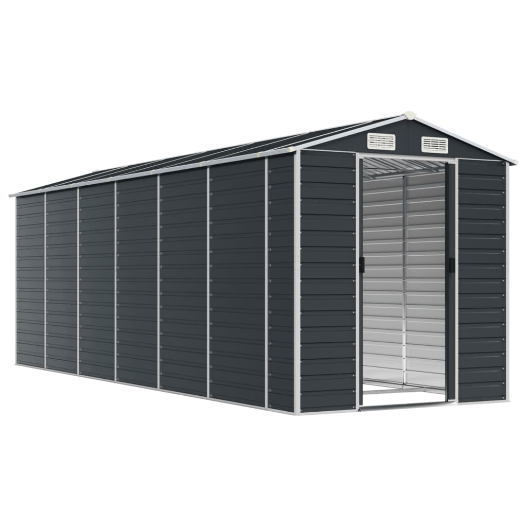 vidaXL Garden Shed | Anthracite | Galvanised Steel | Large | Garden Shed 3