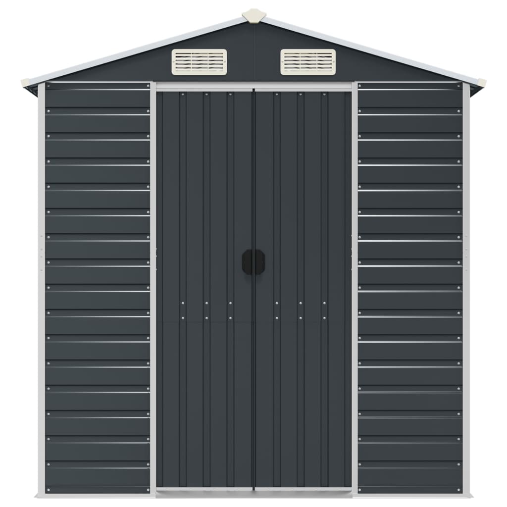 vidaXL Garden Shed | Anthracite | Galvanised Steel | Large | Garden Shed 4
